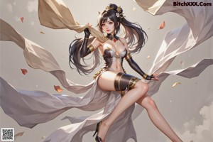 a sexy asian woman with big tits posing for the camera