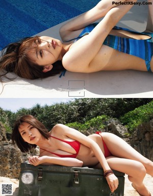 a japanese woman in a white bra and panties posing for the camera