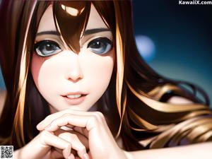 A woman in a bikini standing on a balcony.