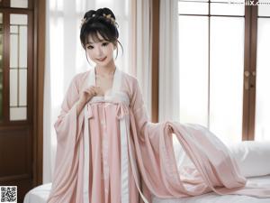 A woman in a kimono is posing for a picture.